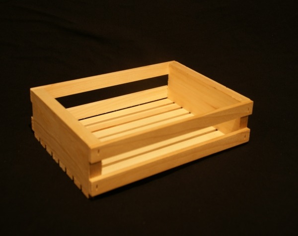 Custom open-top wooden crate, designed for bulk orders, ideal for gift packaging, gourmet food packaging, and product display.